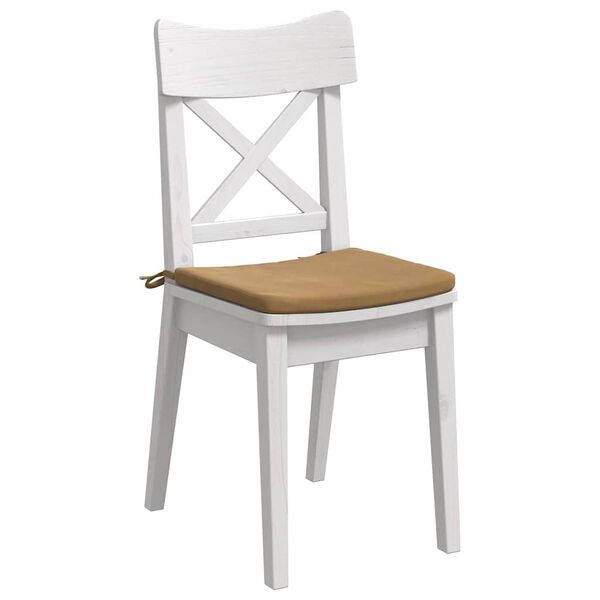 vidaXL Възглавници за седалки 4 pcs Кафяво 40 x 40 x 3 cm Кадифе