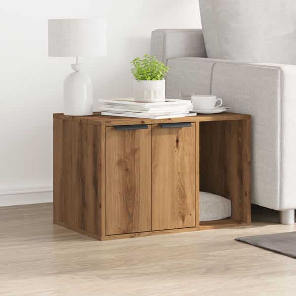 vidaXL Заграждение за котешка тоалетна 60x40x40 см инженерно дърво