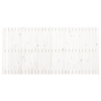 vidaXL Стенна табла за спалня, бяла, 185x3x90 см, борово дърво масив