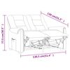 vidaXL 2-местен масажен реклайнер, светлосив, микрофибърна тъкан