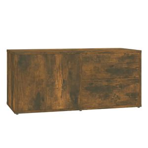 vidaXL ТВ шкаф, опушен дъб, 80x34x36 см, инженерно дърво