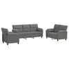 vidaXL Комплект дивани 3 pcs Тъмносиво Кадифе