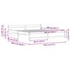 vidaXL Рамка за легло Кафяво с восъчно покритие 205.5 x 95.5 x 51 см