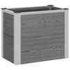 vidaXL Градинска повдигната леха Сиво 50 x 30 x 42 см WPC и алуминий