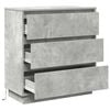 vidaXL Нощен шкаф Циментено сиво 71 x 34,5 x 75 см Инженерно дърво