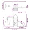 vidaXL Комбинирано детско съоръжение за игра, импрегниран бор