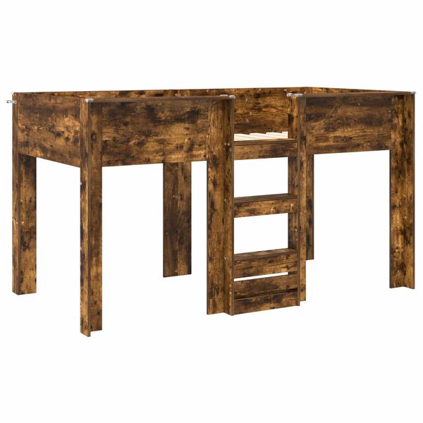 vidaXL Двуетажно легло за деца Димян дъб 100 x 200 cm Инженерно дърво