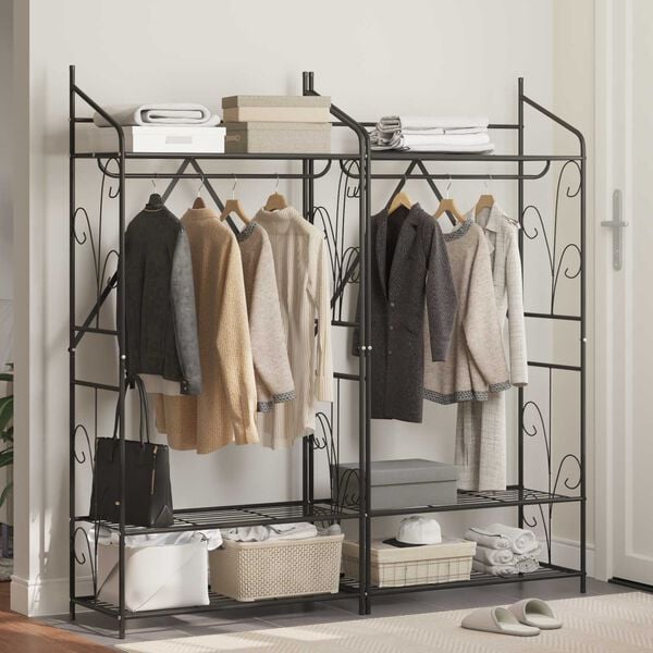 vidaXL Отворен Гардероб Едноцветен 2 pcs 78 x 36 x 158 см