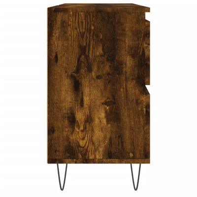 vidaXL Шкаф за баня, опушен дъб, 80x33x60 см, инженерно дърво
