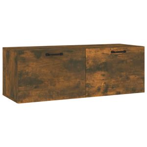 vidaXL Стенен шкаф, опушен дъб, 100x36,5x35 см, инженерно дърво