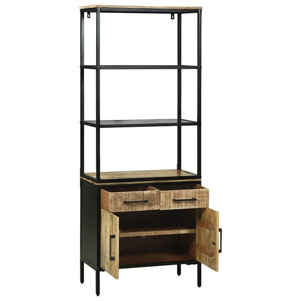 vidaXL Висок шкаф Кафяво 70 x 35 x 180 см Солидно мангово дърво