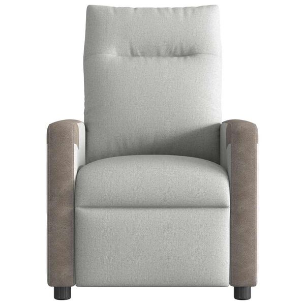 vidaXL Recliner Chair Cloud Grey Fabric