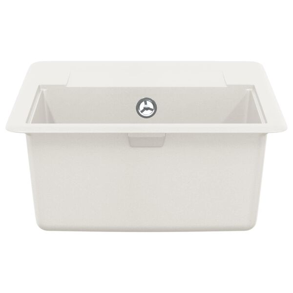 vidaXL Мивка Бяло 560 x 460 мм 80% Кварц и 20% Смола