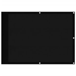 vidaXL Балконски параван черен 75x700 см 100% полиестер оксфорд