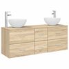 vidaXL Комплект шкафове за баня 3 бр. Дъб сонома 129 x 41 x 80 см