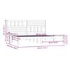 vidaXL Рамка за легло без матрак, бял, 180x200 см, бор масив
