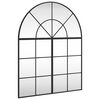 vidaXL Стенно огледало, черно, 80x100 см, арка, желязо