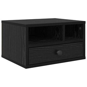 vidaXL Стойка за принтер Черния дъб 40 x 32 x 24 см