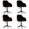 vidaXL Въртящи трапезни столове, 4 бр, черни, кадифе
