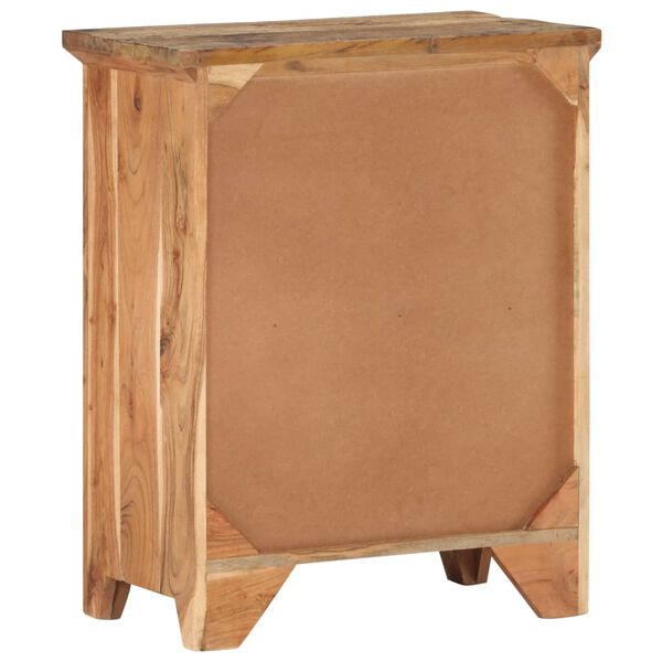 vidaXL Бюфет, 60x33x75 см, акациево дърво масив и регенерирано дърво