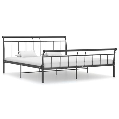 vidaXL Рамка за легло, черна, метал, 180x200 cм