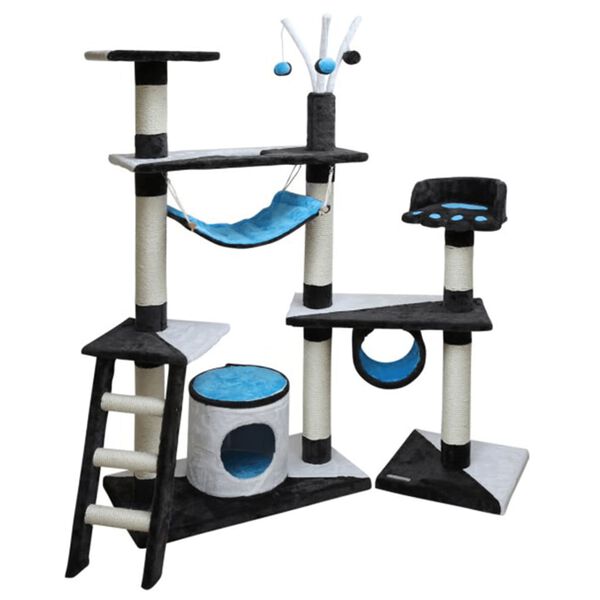 Kerbl Котешко дърво Creativ, 150 см, синьо, 81505