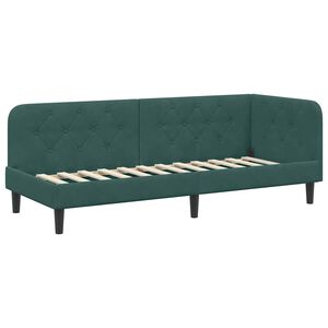 vidaXL Ъглова рамка за легло Тъмен зелен 80 x 200 cm Кадифе