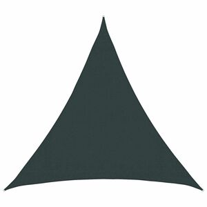 vidaXL Слънцезащитен плат 2 x 2 x 2 m HDPE Триъгълник Тъмнозелено