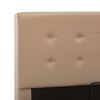 vidaXL Легло с повдигащ механизъм капучино изкуствена кожа 180x200 cм