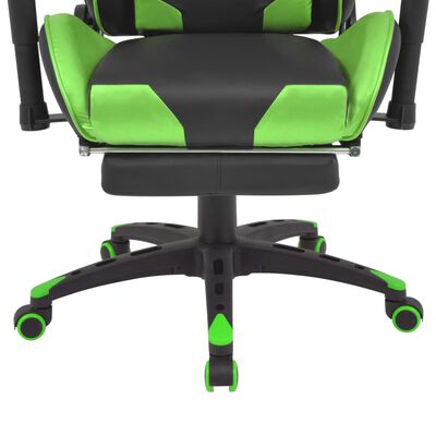 vidaXL Наклоняем офис рейсинг стол с подложка за крака, зелено