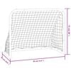 vidaXL Футболна врата с мрежа, червено и черно, 90x48x71 см, стомана