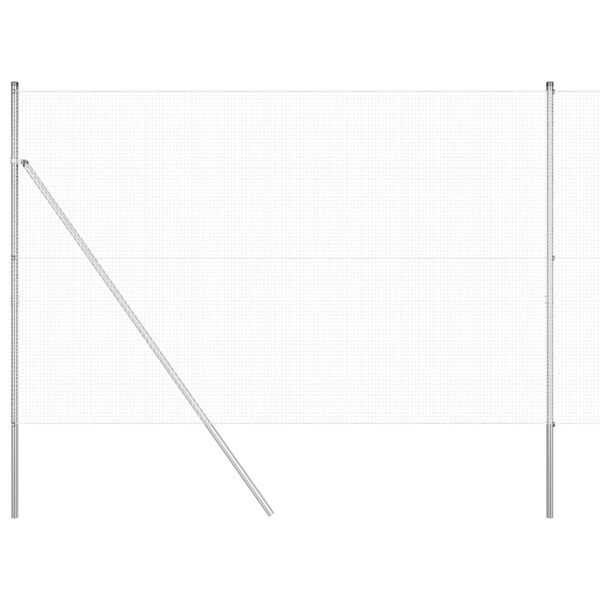 vidaXL Заварена мрежа ограда Сребрист 1.5 x 25 m