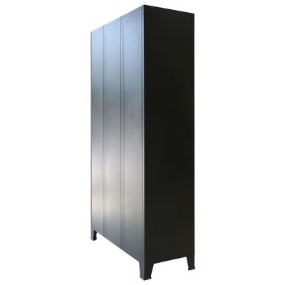 vidaXL Метален шкаф в индустриален стил, 90x45x180 cм