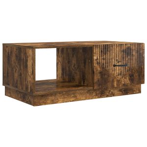 vidaXL Масичка за кафе Опушен дъб 90 x 50 x 37 см Инженерна дървесина