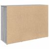 vidaXL Сайдборд, сив сонома, 90,5x29,5x65 см, инженерно дърво