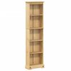 vidaXL Етажерка за книги "Corona" 46x20x170 см масивно дърво бор