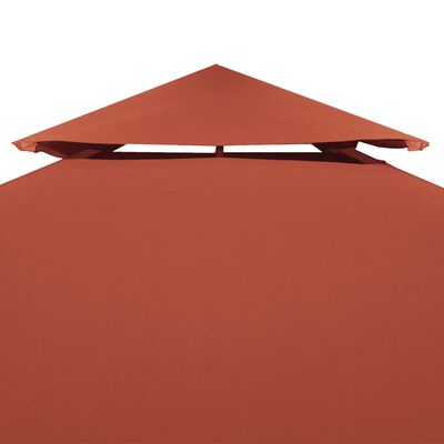 vidaXL Двоен покрив за шатра, 310 г/м², 4x3 м, теракота