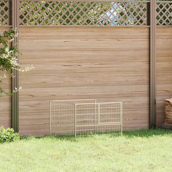 vidaXL Клетка за кучета, сребриста, 100x100x70 см, стомана