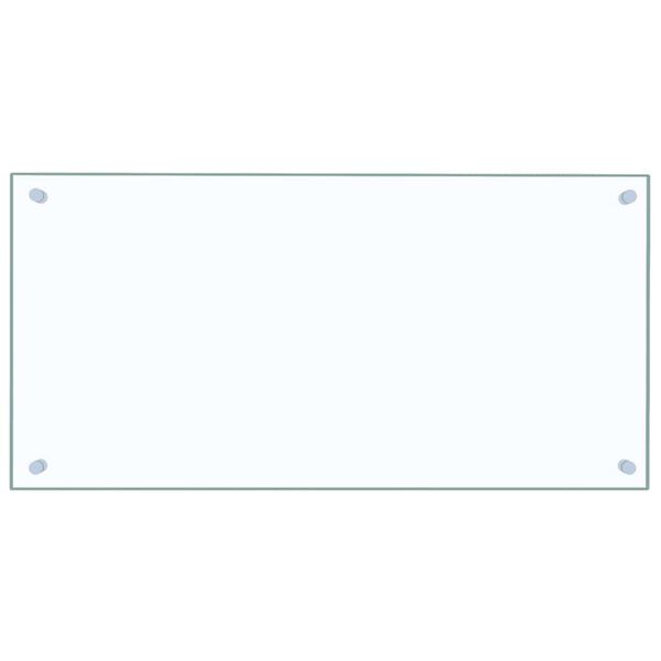 vidaXL Кухненски гърбове, 2 бр, прозрачен, 80x40 см, закалено стъкло