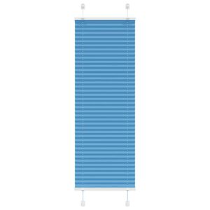 vidaXL Плисирана щора, синя, 40x100 см, ширина на плата 39,4 см, полиестер