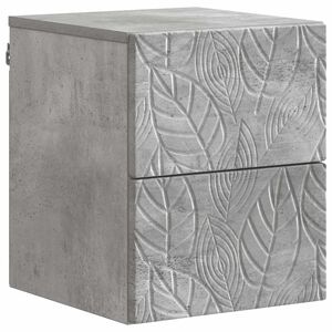 vidaXL Спален шкаф с монтаж на стена Бетонно сиво 34,5 x 33 x 40 см
