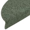 vidaXL Самозалепващи се постелки за стълби, 5 бр., 56x17x3 см, зелени, полукръгли