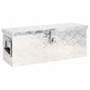 vidaXL Кутия за съхранение, сребриста, 60x23,5x23 см, алуминий