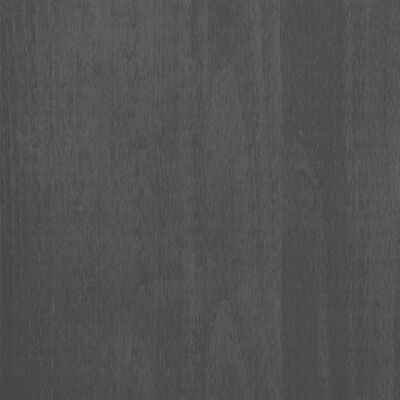 vidaXL Надстройка за шкаф HAMAR, тъмносива, 90x30x100 см, бор масив