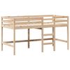 vidaXL Таванско легло със стълба и покрив, 80x200 см, бор масив