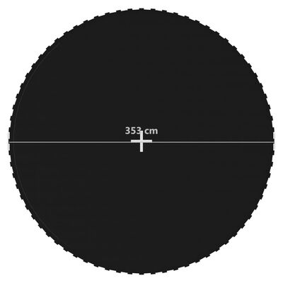 vidaXL Отскачаща повърхност за кръгъл батут 13 Ft/3,96 м черен текстил