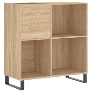 vidaXL Шкаф за винилови плочи сонома дъб 84,5x38x89 см инженерно дърво