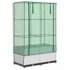 vidaXL Повдигнато легло с оранжерия калъф, ратанов вид, 80x40x138 см
