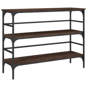 vidaXL Конзолна маса, кафяв дъб, 100x32x75 см, инженерно дърво
