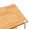 vidaXL Етажерка с 3 рафта, бяло и дъб, 80x40x92 см